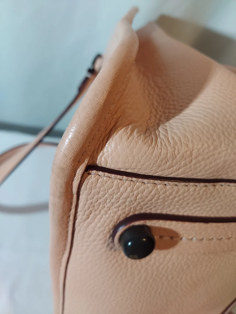 Coach Tyler Carryall Leather Tote Shoulder Bag Blush Pink Peach